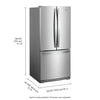 Whirlpool 30 Inch French Door Refrigerator with 20 cu. ft. Capacity - WRF560SFHZ