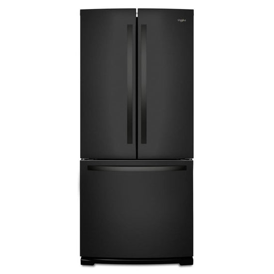 Whirlpool 30 Inch French Door Refrigerator, 19.7 cu. ft., Black - WRF560SMHB