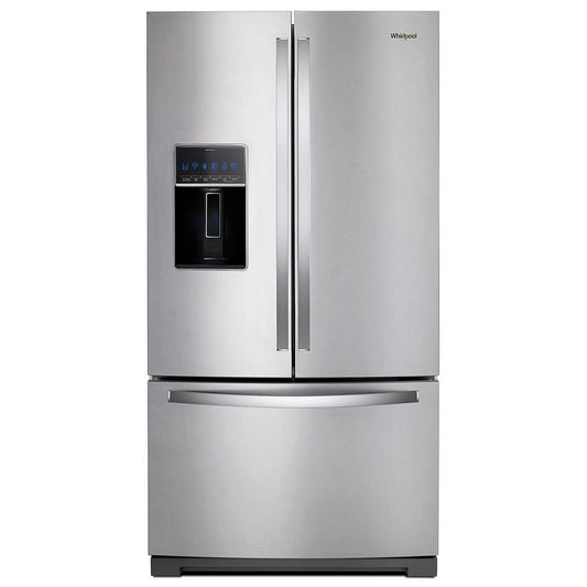 Whirlpool 36 Inch French Door Refrigerator with Exterior Ice & Water Dispenser, Fingerprint Resistant Stainless Steel - WRF757SDHZ (Ships in 7-10 Days)