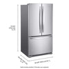 Whirlpool 36 Inch Bottom-Mount French Door Refrigerator with 20 Cu. Ft. Capacity, Stainless Steel - WRFC2036RZ