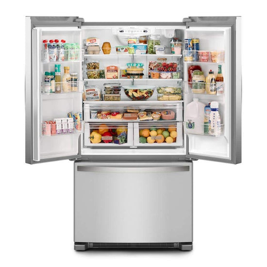 Whirlpool 36 Inch Bottom-Mount French Door Refrigerator with 20 Cu. Ft. Capacity, Stainless Steel - WRFC2036RZ