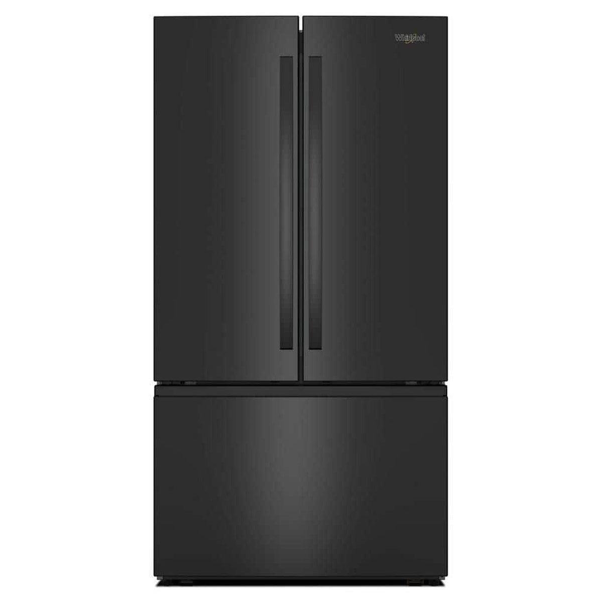 Whirlpool 36 Inch French Door Refrigerator, Black, 31 cu. ft. - WRFF3136SB