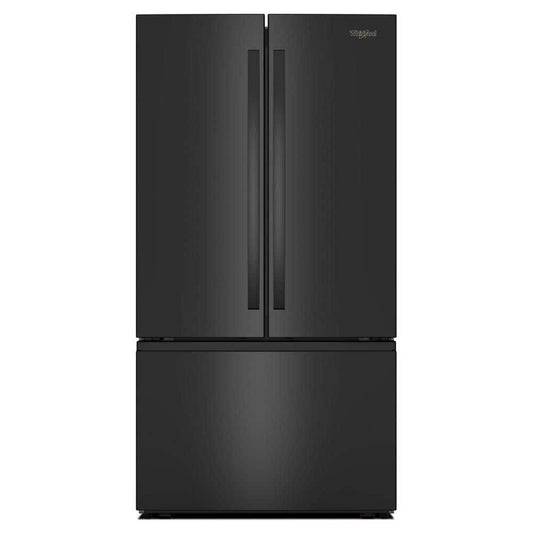 Whirlpool 36 Inch French Door Refrigerator, Black, 31 cu. ft. - WRFF3136SB