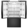 Whirlpool 36 Inch French Door Refrigerator, Black, 31 cu. ft. - WRFF3136SB