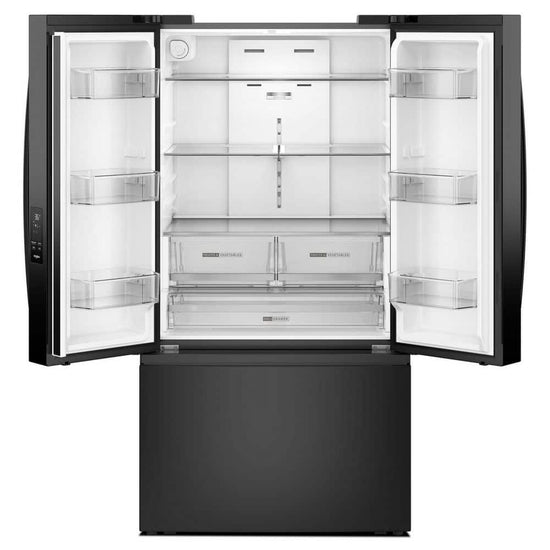 Whirlpool 36 Inch French Door Refrigerator, Black, 31 cu. ft. - WRFF3136SB