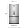 Whirlpool 36 Inch French Door Refrigerator with 25.2 cu. ft. Capacity, Fingerprint Resistant Stainless - WRFF3236RZ