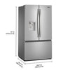 Whirlpool 36 Inch French Door Refrigerator, Fingerprint-Resistant Stainless - WRFF3736SZ
