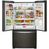 Whirlpool 33 Inch French Door Refrigerator with 22 cu. ft. Capacity, Black Stainless - WRFF5333PV