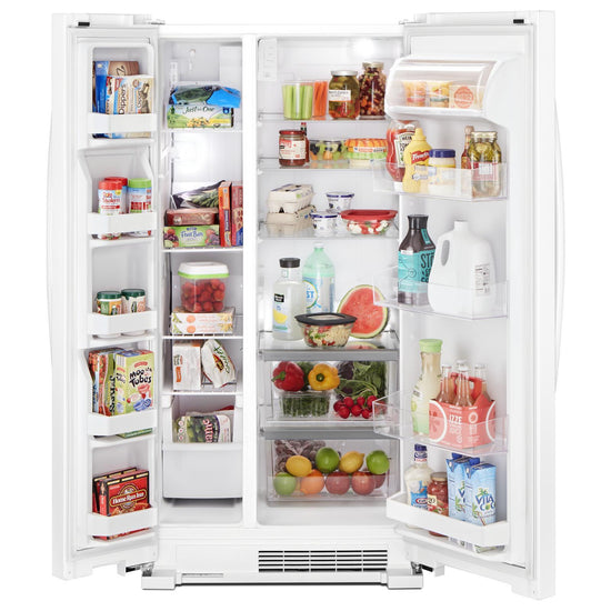 Whirlpool 33 Inch Side-by-Side Refrigerator, White - WRS312SNHW