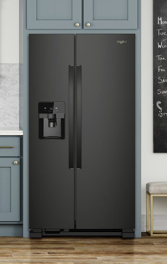 Whirlpool 33 Inch Side-by-Side Refrigerator, Black - WRS321SDHB