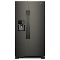Whirlpool 25 cu. ft. Side-by-Side Refrigerator, Fingerprint Resistant Black Stainless - WRS325SDHV