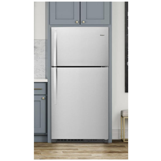 Whirlpool 33 Inch Top Freezer Refrigerator, Stainless Steel - WRT541SZDM