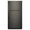 Whirlpool 33 Inch Top-Freezer Refrigerator, 21 Cu. Ft., Black Stainless - WRT541SZHV