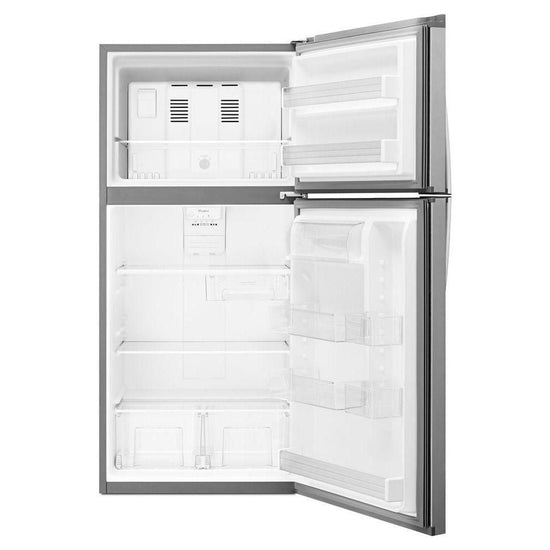 Whirlpool 30 Inch Top Freezer Refrigerator, 19.2 cu. ft., Stainless Steel - WRT549SZDM