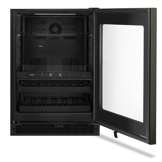 Whirlpool 24" 5.2 Cu. Ft. Undercounter Wine Refrigerator, Black Stainless - WUB50X24HV