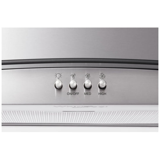 Whirlpool 30" Curved Glass Wall Mount Range Hood - WVW51UC0LS