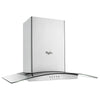 Whirlpool 36 Inch Modern Glass Wall Mount Range Hood - WVW75UC6DS