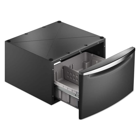 Maytag 27 Inch Laundry Pedestal with Storage Drawer, Volcano Black - XHPC155MBK