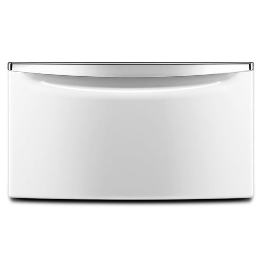 Maytag 15.5-inch Laundry Pedestal with Storage Drawer, White/Chrome - XHPC155XW