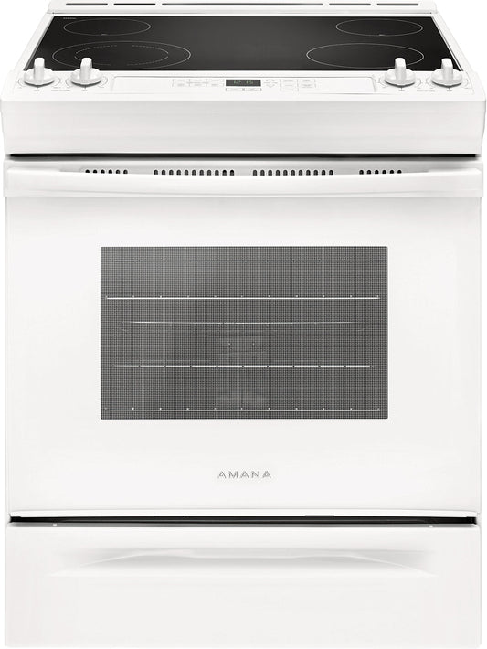 Amana 30 Inch Electric Slide-In Range, White - YAES6603SFW