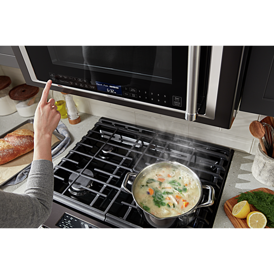 KitchenAid 1.9 cu. ft. Over-the-Range Convection Microwave, Black Stainless - YKMHC319LBS