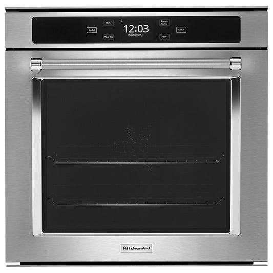 KitchenAid 24 Inch Single Wall Oven, True Convection - YKOSC504PPS