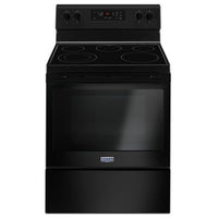 Maytag 30 Inch Freestanding Electric Range, 5.3 cu. ft., Black - YMER6600FB