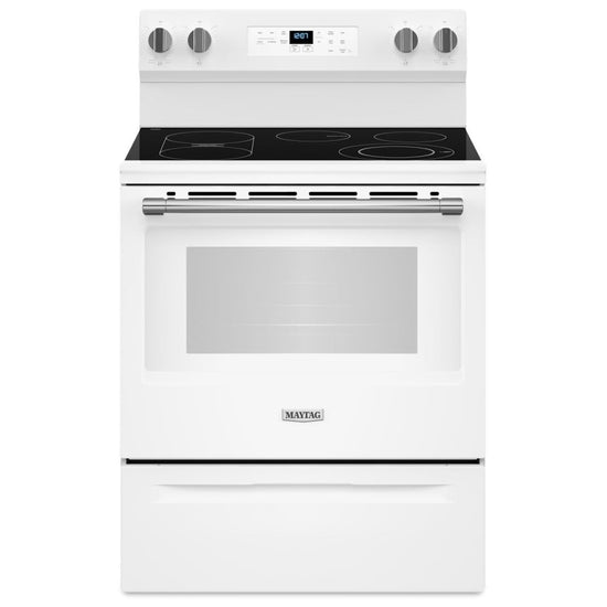 Maytag 30 Inch Electric Range with No Preheat Air Fry, White - YMFES6030RW