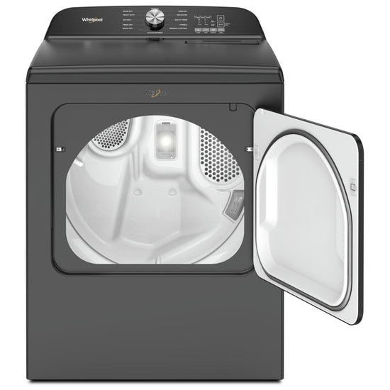 Whirlpool 7 Cu. Ft. Electric Dryer with Moisture Sensor and Steam, Volcano Black - YWED6150PB