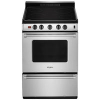 Whirlpool 24 Inch Freestanding Electric Range, Stainless Steel - YWFE50M4HS