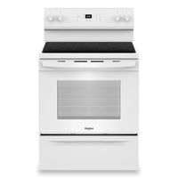 Whirlpool Electric Freestanding Range with Steam Clean and No Preheat Mode Oven, White - YWFES3330RW