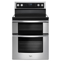 Whirlpool 30 Inch Electric Double Oven Range, Stainless Steel - YWGE745C0FS