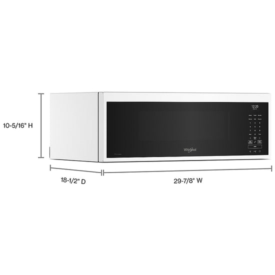 Whirlpool Low Profile Over-the-Range Microwave, 1.1 cu. ft., 30 Inch - YWMML5530RW