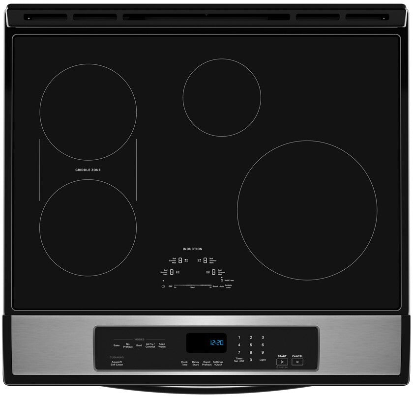 WHIRLPOOL 30 INCH SLIDE-IN INDUCTION RANGE WITH CONVECTION OVEN - WSIS5030RZ