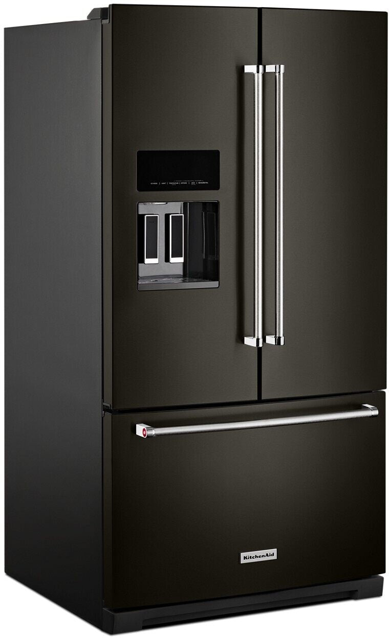 KitchenAid 36 Inch Freestanding French Door Refrigerator - KRFF507HBS