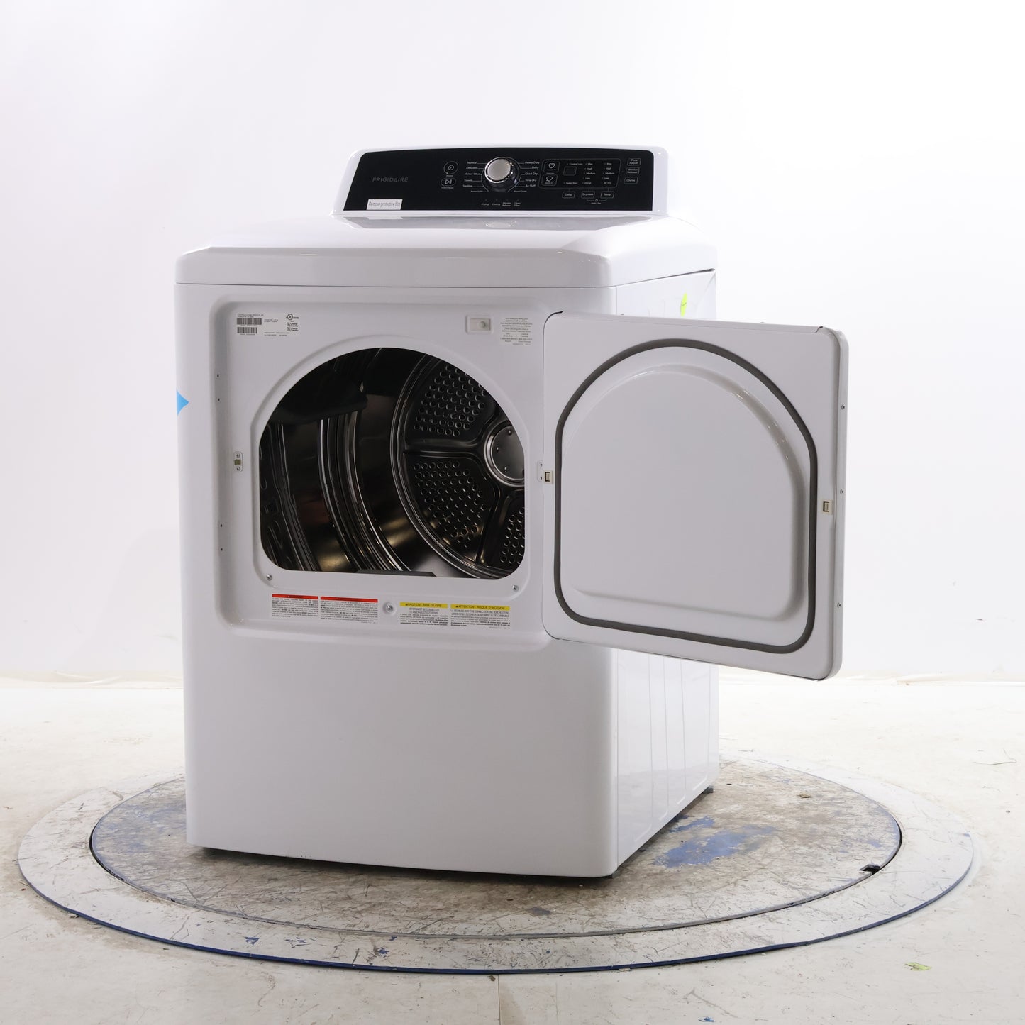 FRIGIDAIRE 6.7 CU. FT. WHITE FRONT LOADING DRYER WITH QUICK DRY CYCLE - CFRE4120SW