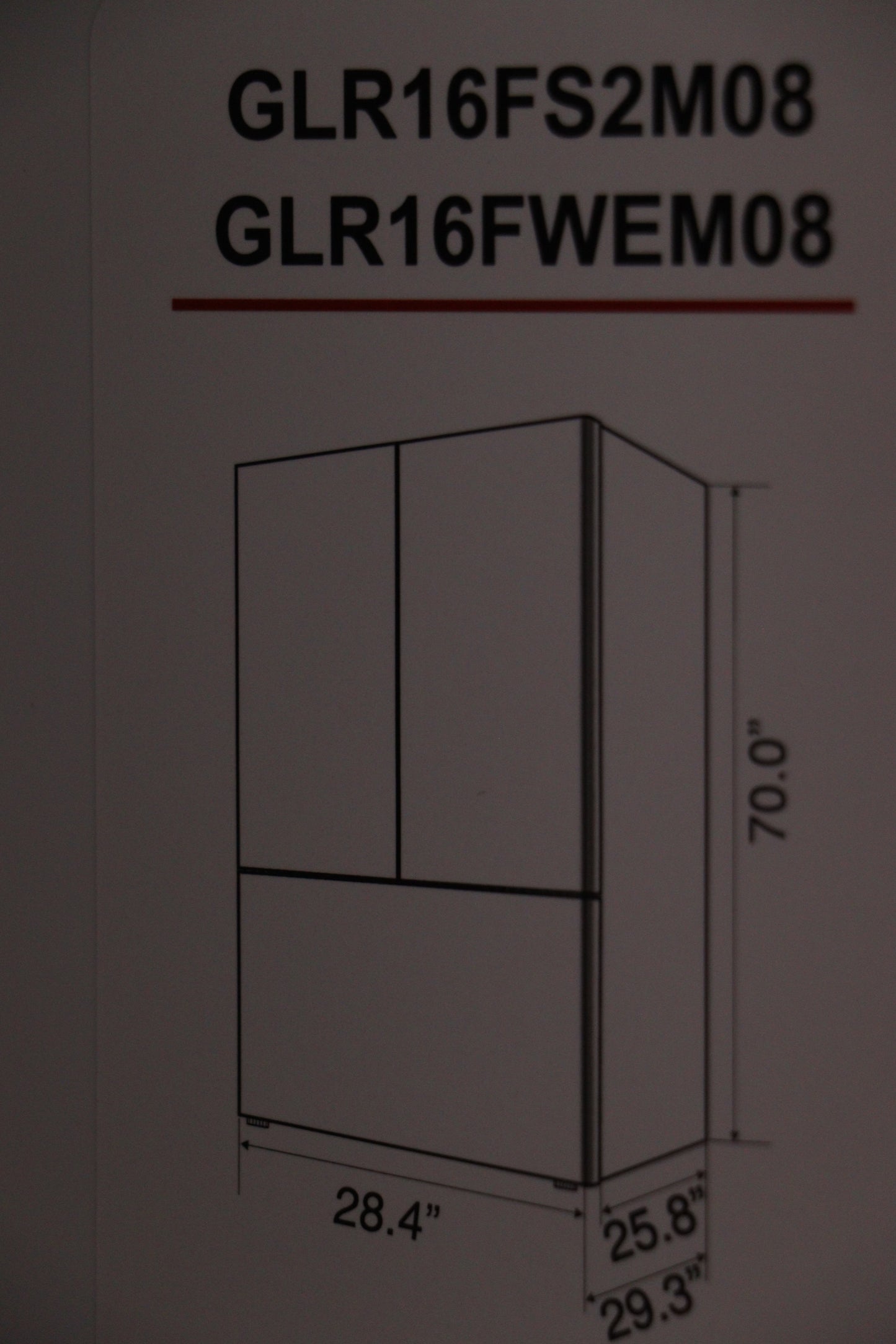 Galanz 29 Inch 16 cu.ft. French Door Refrigerator, Recessed Handle, Stainless Steel - GLR16FS2M08