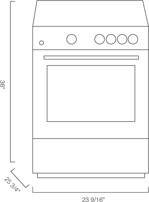 Blomberg 24 Inch Freestanding Gas Range with 2.5 cu. ft. Oven - BGR24102SS