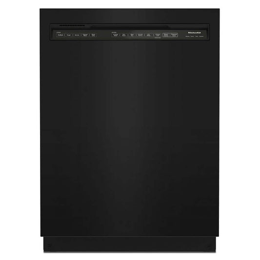 KitchenAid 24 Inch Front Control Dishwasher, Black - KDFE204KBL