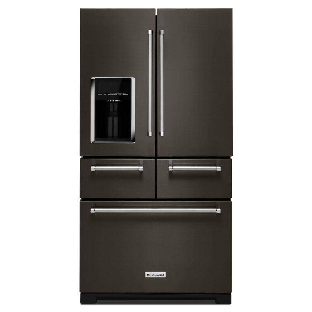 KitchenAid French Door Refrigerator with 5-Door Configuration - KRMF706EBS