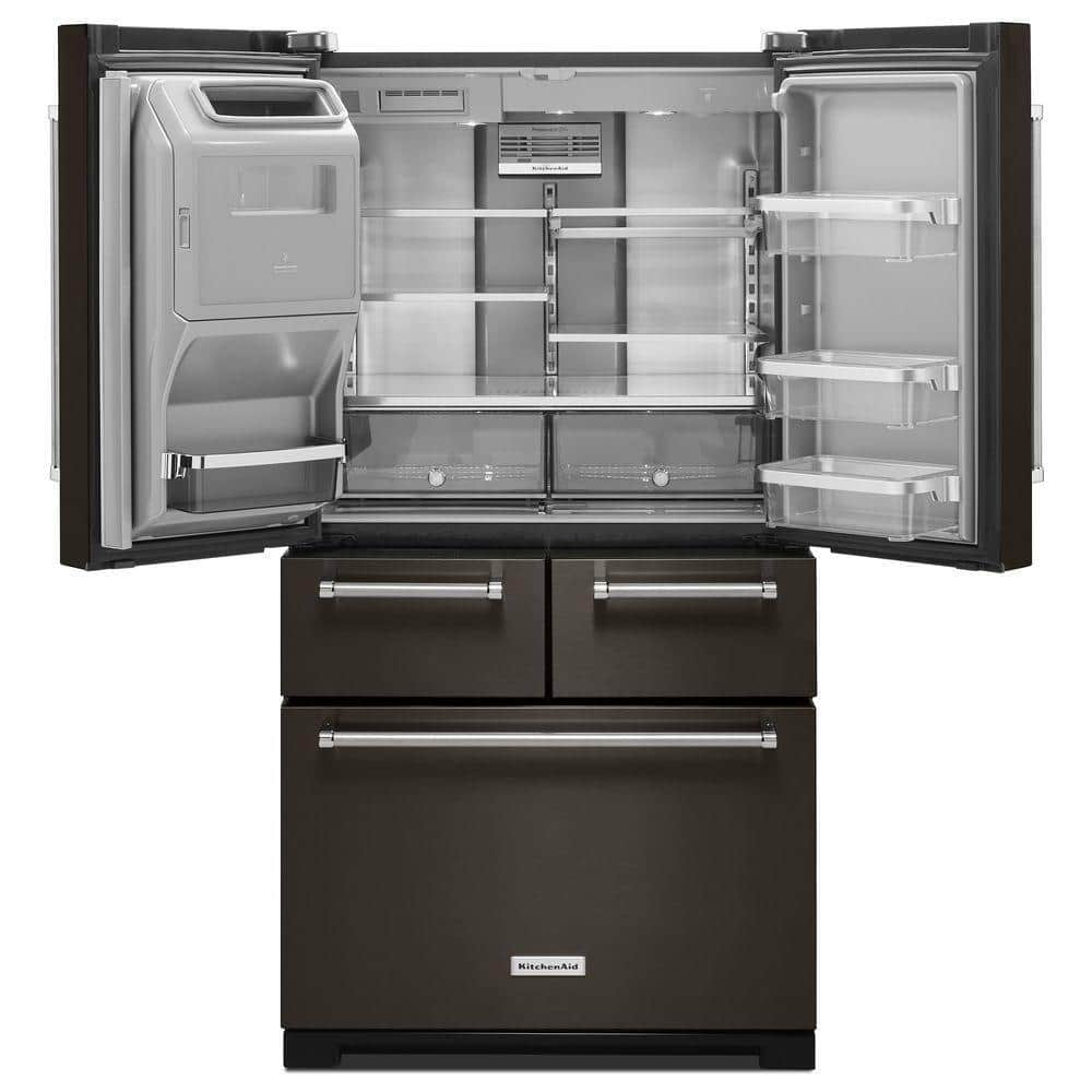 KitchenAid French Door Refrigerator with 5-Door Configuration - KRMF706EBS