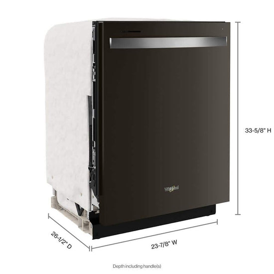 Whirlpool 24 Inch Black Stainless Top Control Built-In Dishwasher with Third Level Rack - WDT750SAKV