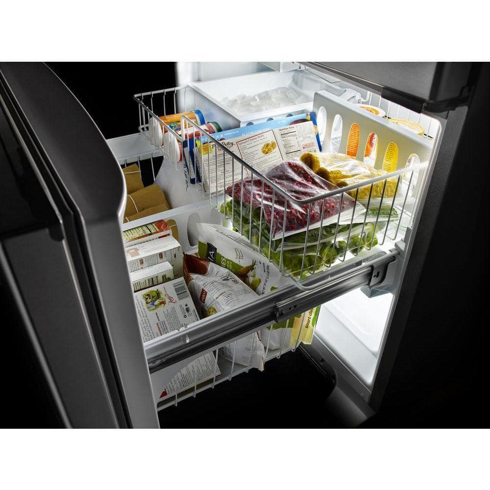 KitchenAid 25 cu. ft. French Door Refrigerator, Black Stainless - KRFF305EBS