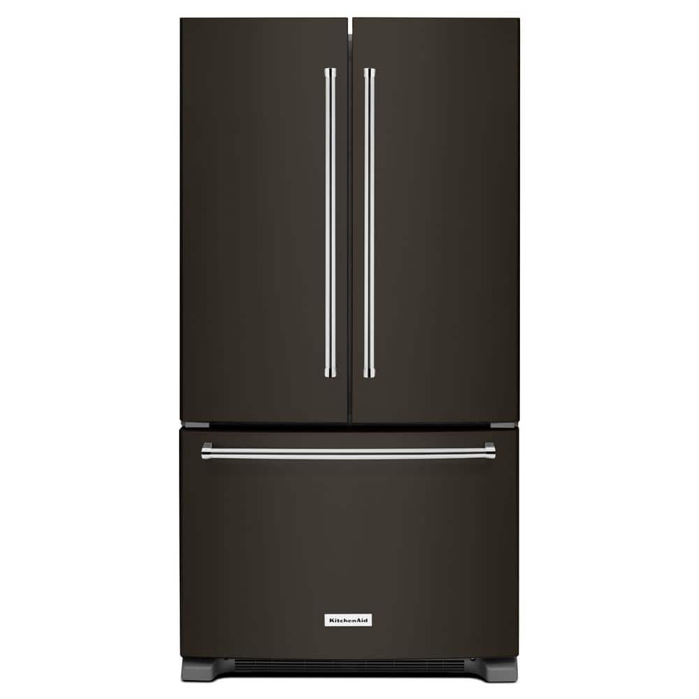 KitchenAid 25 cu. ft. French Door Refrigerator, Black Stainless - KRFF305EBS