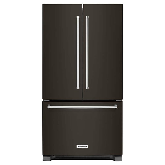 KitchenAid 25 cu. ft. French Door Refrigerator, Black Stainless - KRFF305EBS