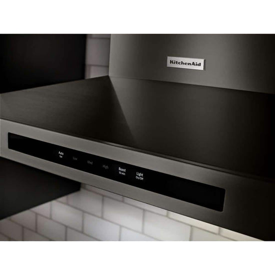 KitchenAid 30 in. 600 CFM Convertible Wall Mount Range Hood, PrintShield Black Stainless - KVWB600HBS