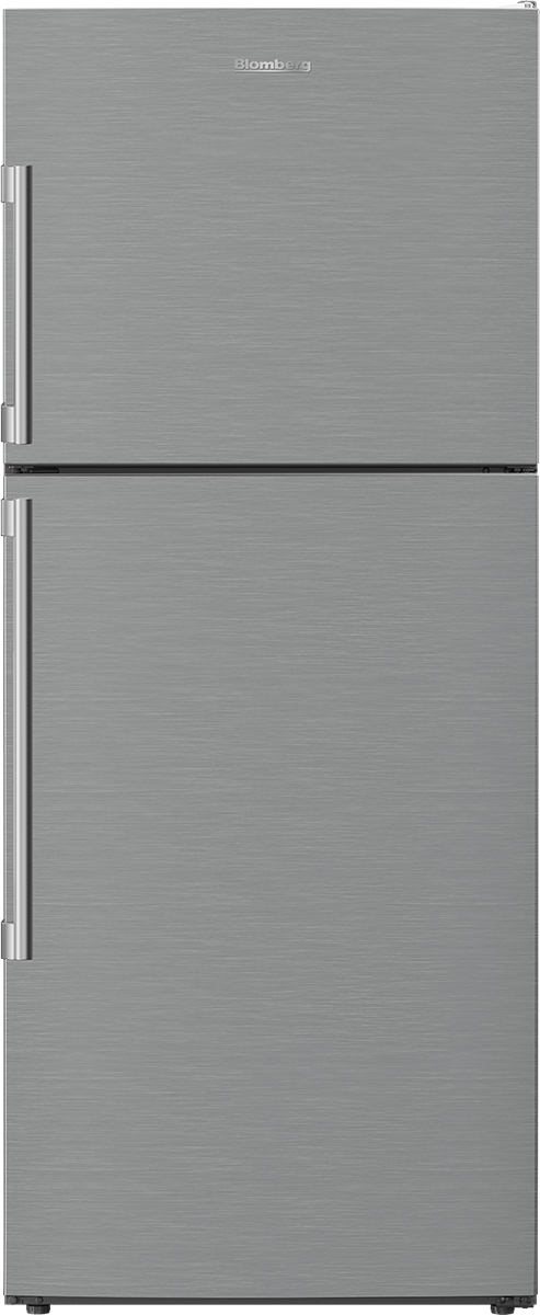 Blomberg 28 Inch Counter Depth Top Freezer Refrigerator with 13.53 cu. ft. Capacity, Stainless Steel - BRFT1622SS