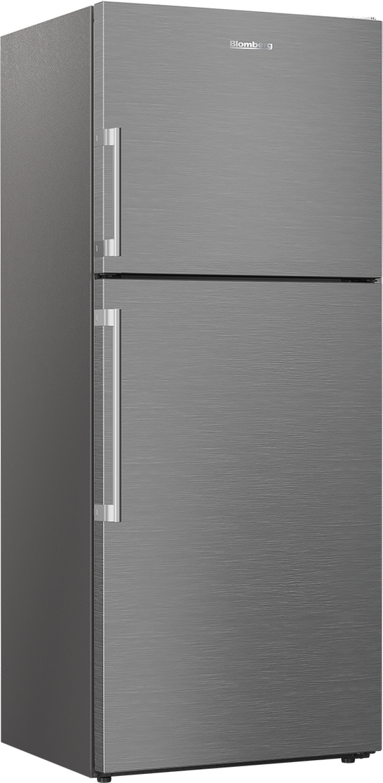 Blomberg 28 Inch Counter Depth Top Freezer Refrigerator with 13.53 cu. ft. Capacity, Stainless Steel - BRFT1622SS
