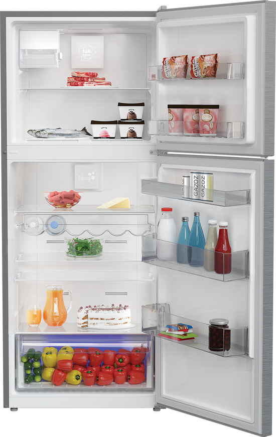 Blomberg 28 Inch Counter Depth Top Freezer Refrigerator with 13.53 cu. ft. Capacity, Stainless Steel - BRFT1622SS