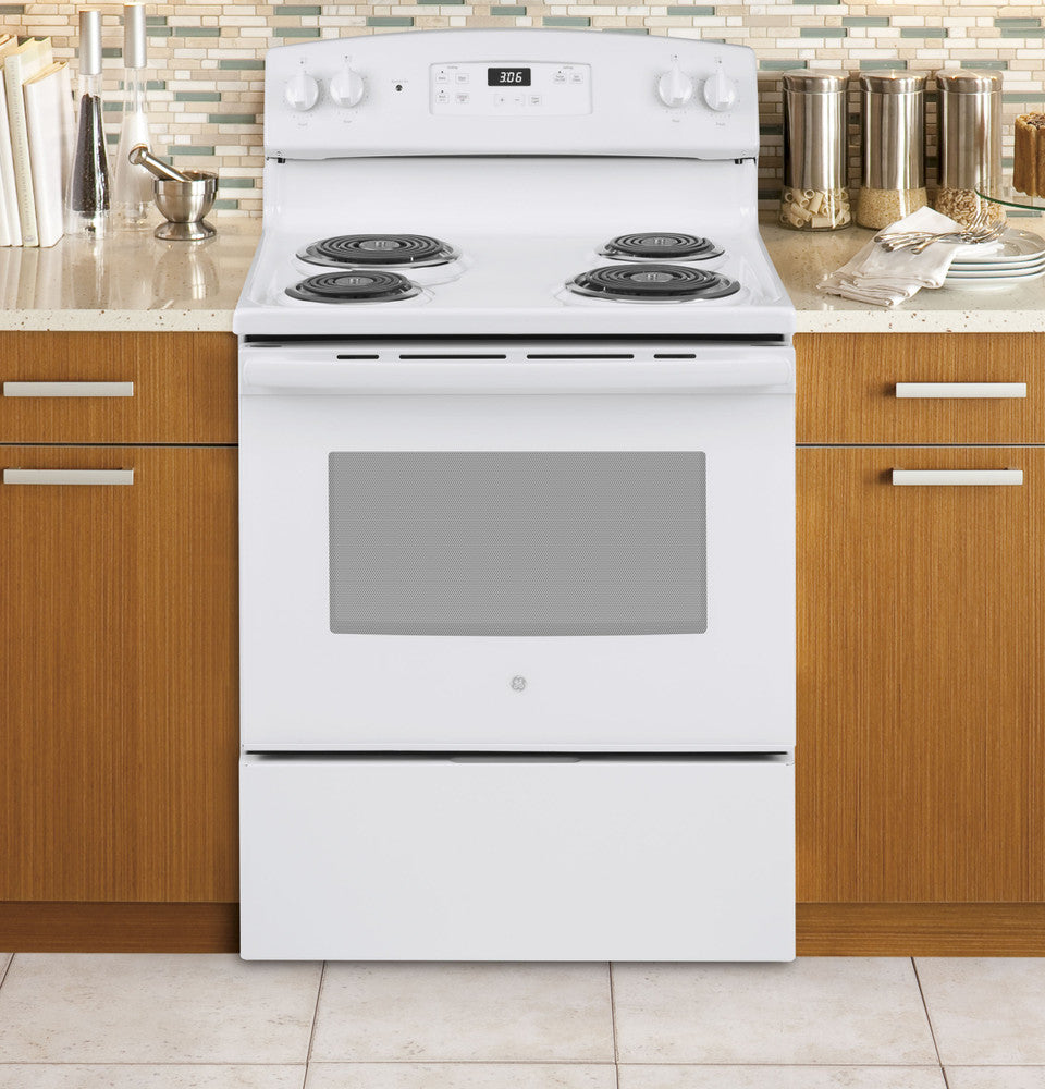 GE Appliances 30" Free-Standing Electric Range - RCBS360DTWW